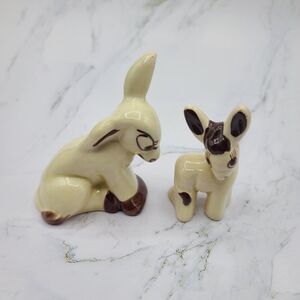 Rio Hondo Pottery Angry Standing Donkey Mule Figurine Anthropomorphic Lot Of 2